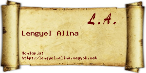 Lengyel Alina névjegykártya